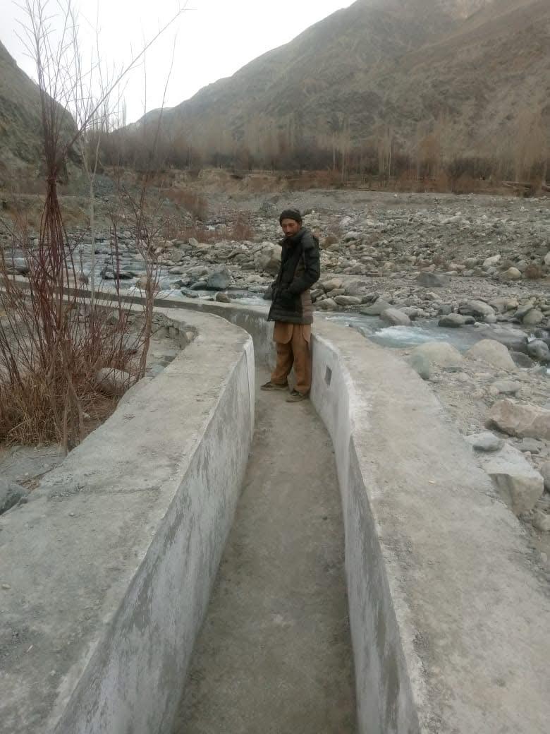 Irrigation channel - water management infrastructure, Gilgit-Baltistan